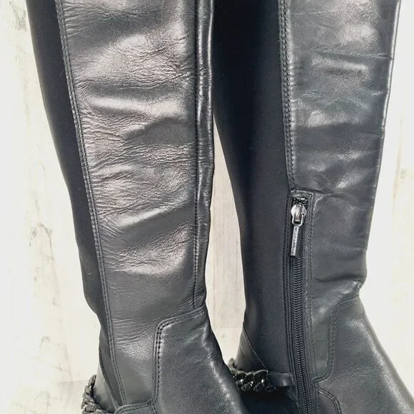 Karl Lagerfeld Paris Shay Over-The-Knee Boots Womens Black Size 7M Dark Romantic - Picture 13 of 16